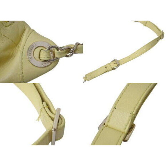 CHANEL waist bag Coco mark quilted lambskin yellow